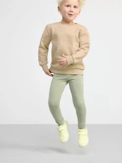 Byxor & Leggings>Lindex Leggings Med Borstad Insida Dusty Green