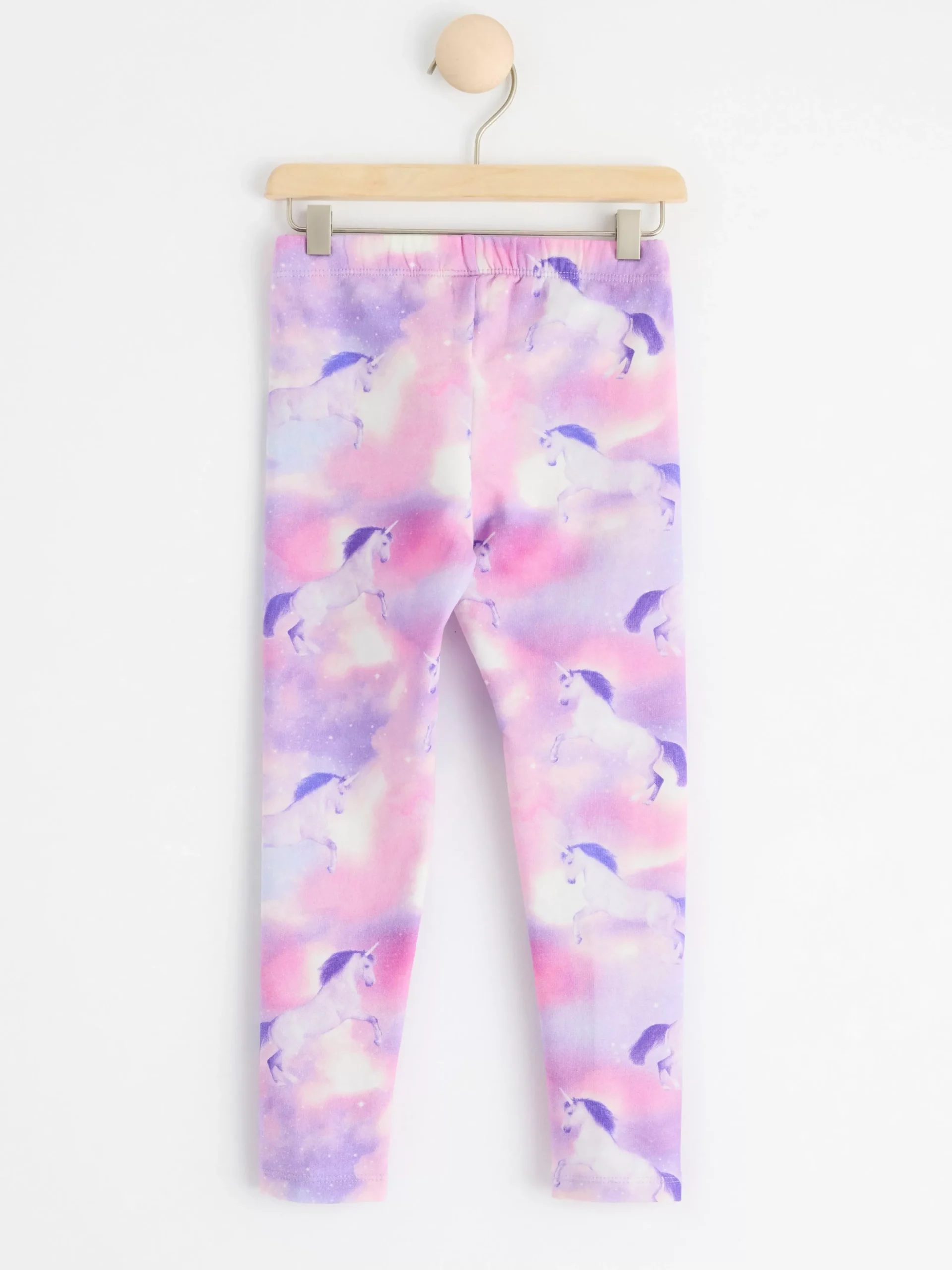 Byxor & Leggings>Lindex Leggings Med Borstad Insida Och Enhorningar Light Dusty White