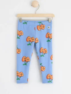 Byxor & Leggings>Lindex Leggings Med Borstad Insida Och Korsbar Light Blue