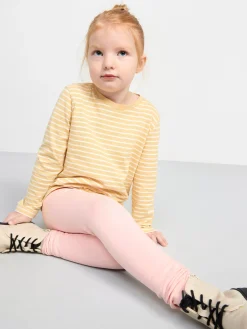 Byxor & Leggings>Lindex Leggings Med Borstad Insida Light Dusty Pink