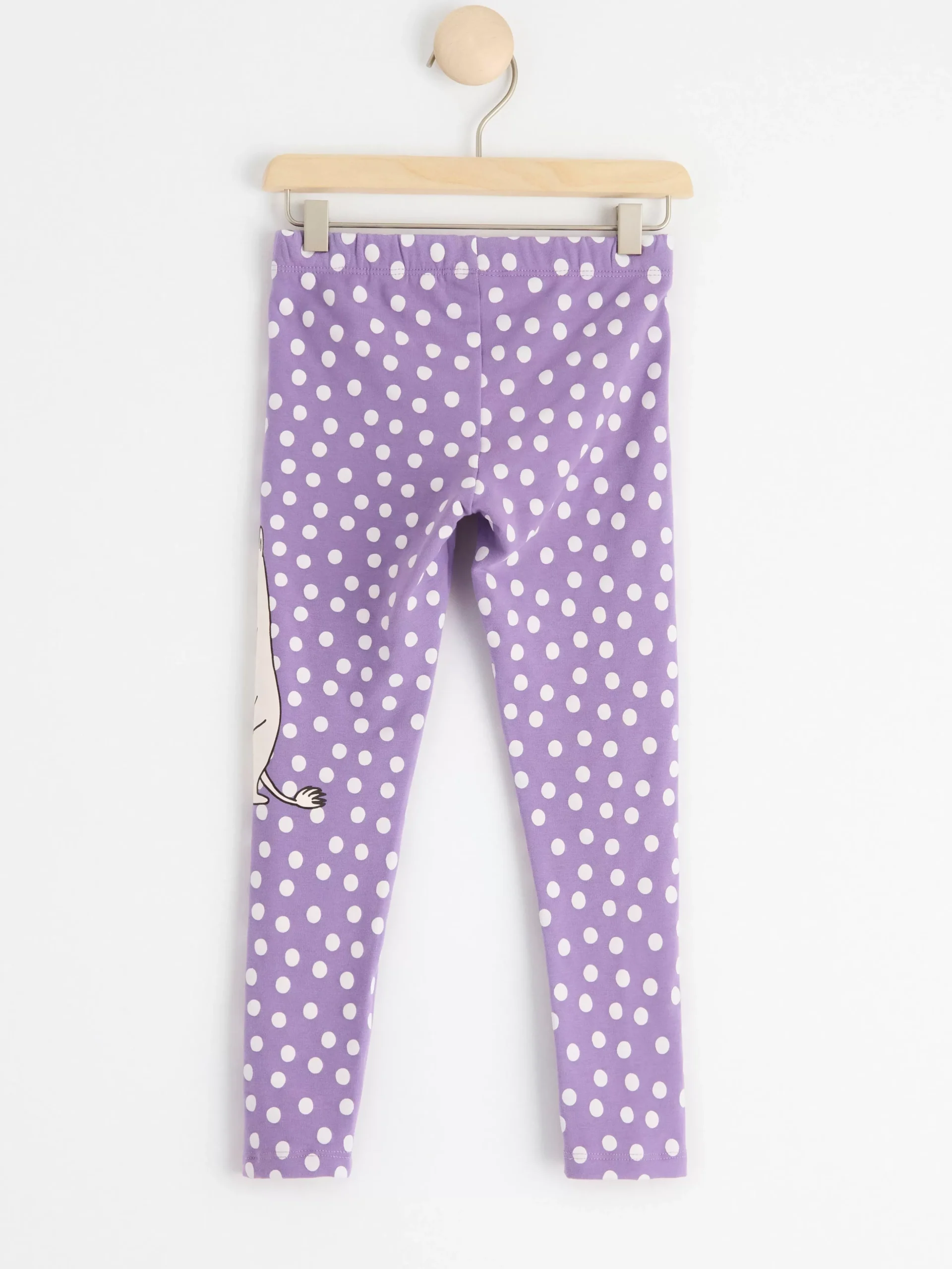 Byxor & Leggings>Lindex Leggings Med Borstad Insida Och Mumin Light Dusty Lilac