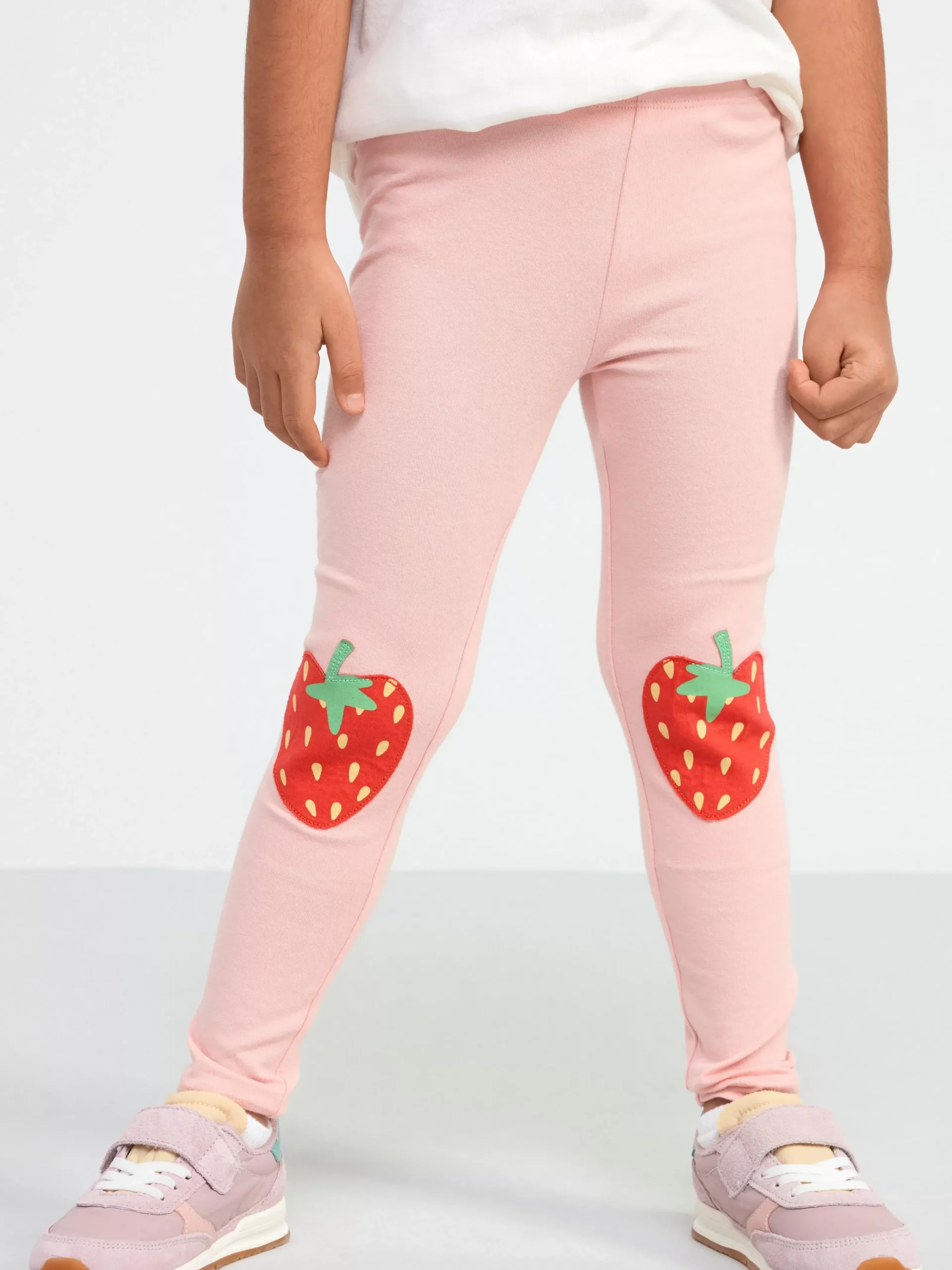Byxor & Leggings>Lindex Leggings Med Jordgubbar Light Pink