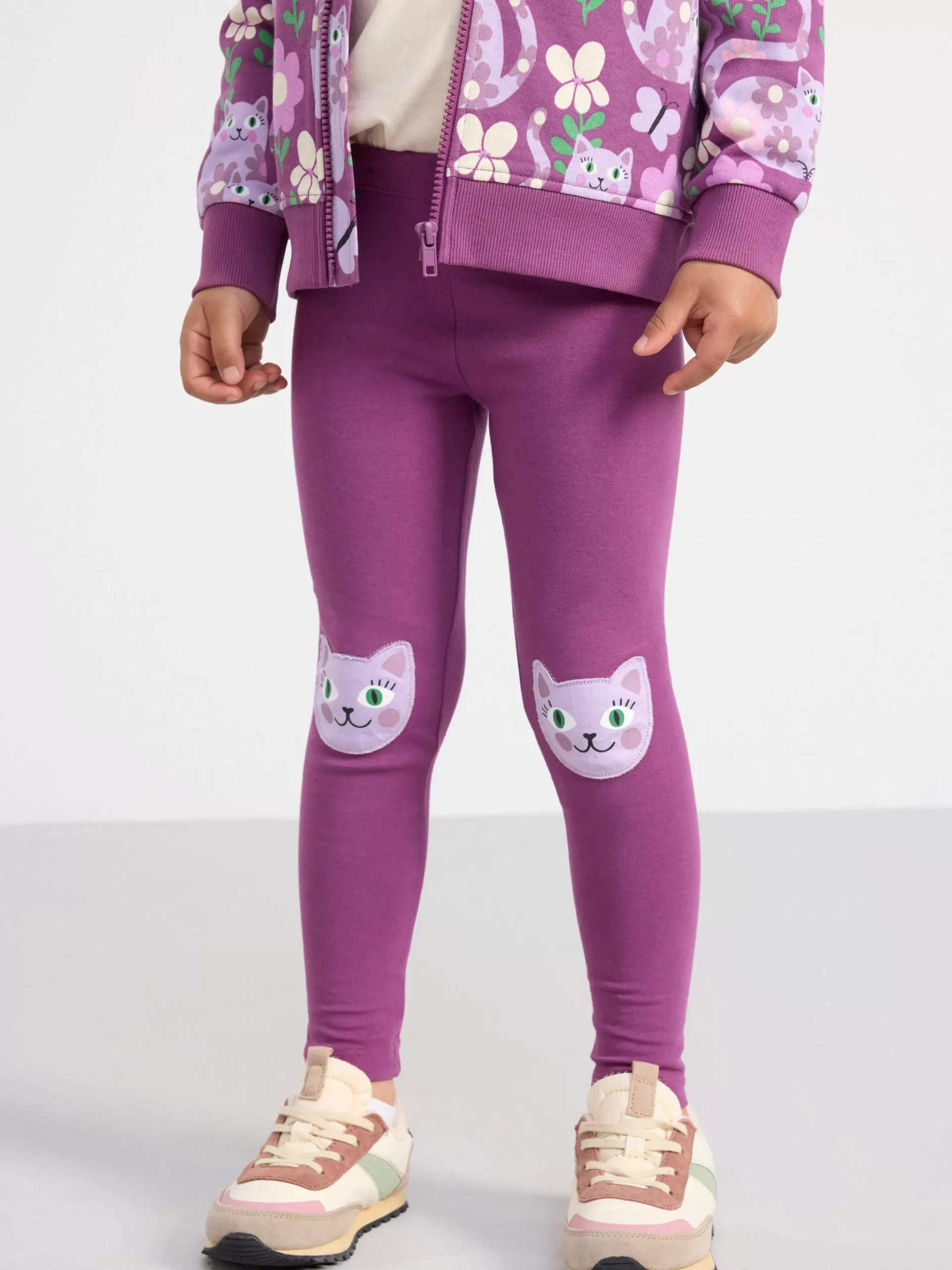Byxor & Leggings>Lindex Leggings Med Katter Lilac