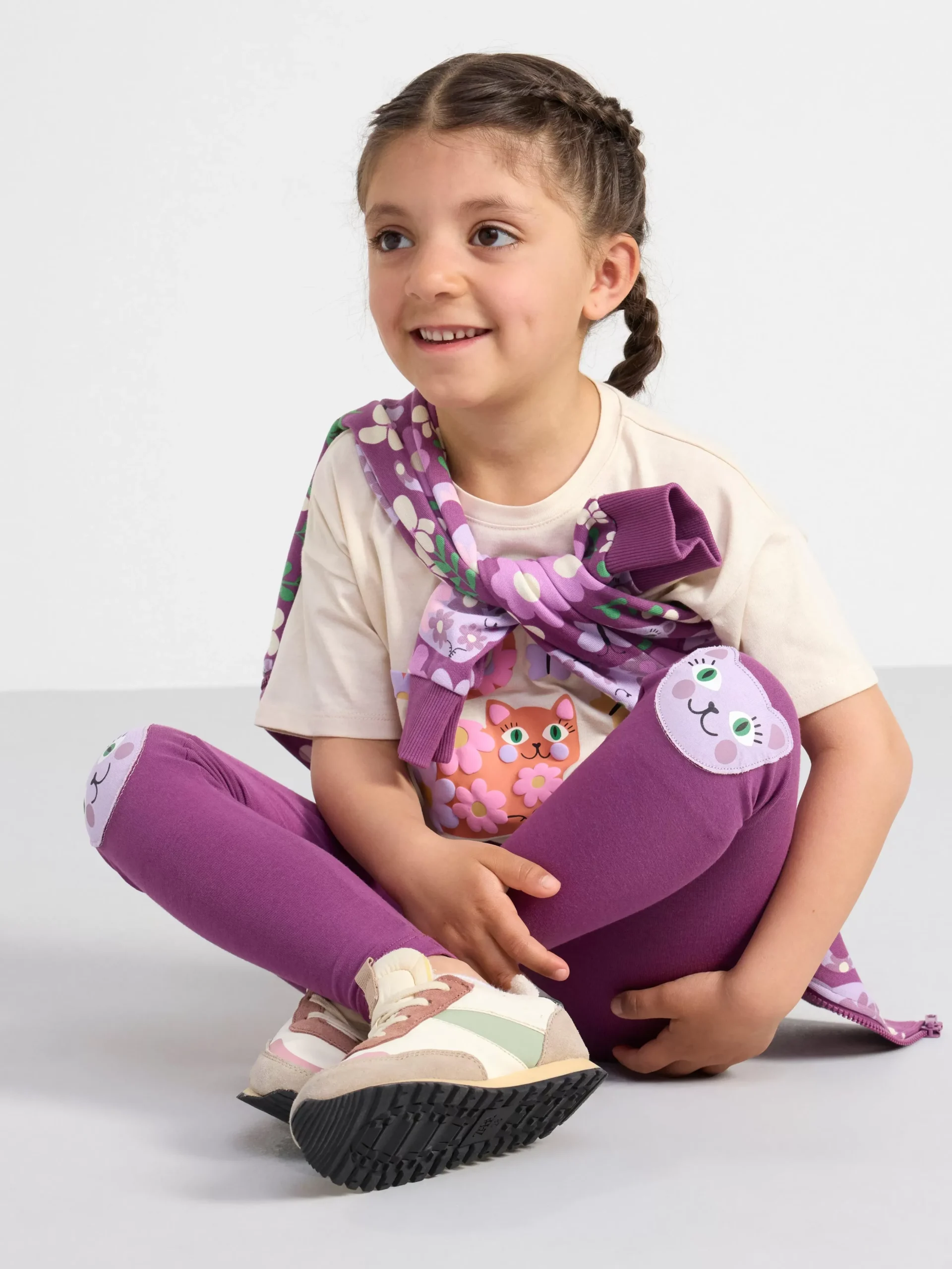 Byxor & Leggings>Lindex Leggings Med Katter Lilac