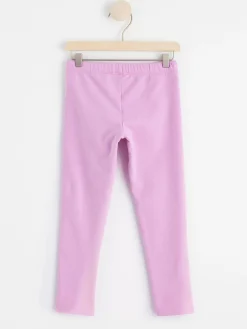 Byxor & Leggings>Lindex Leggings Med Knalappar Och Borstad Insida Light Lilac