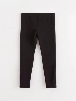Byxor & Leggings>Lindex Leggings Med Knalappar Och Borstad Insida Black