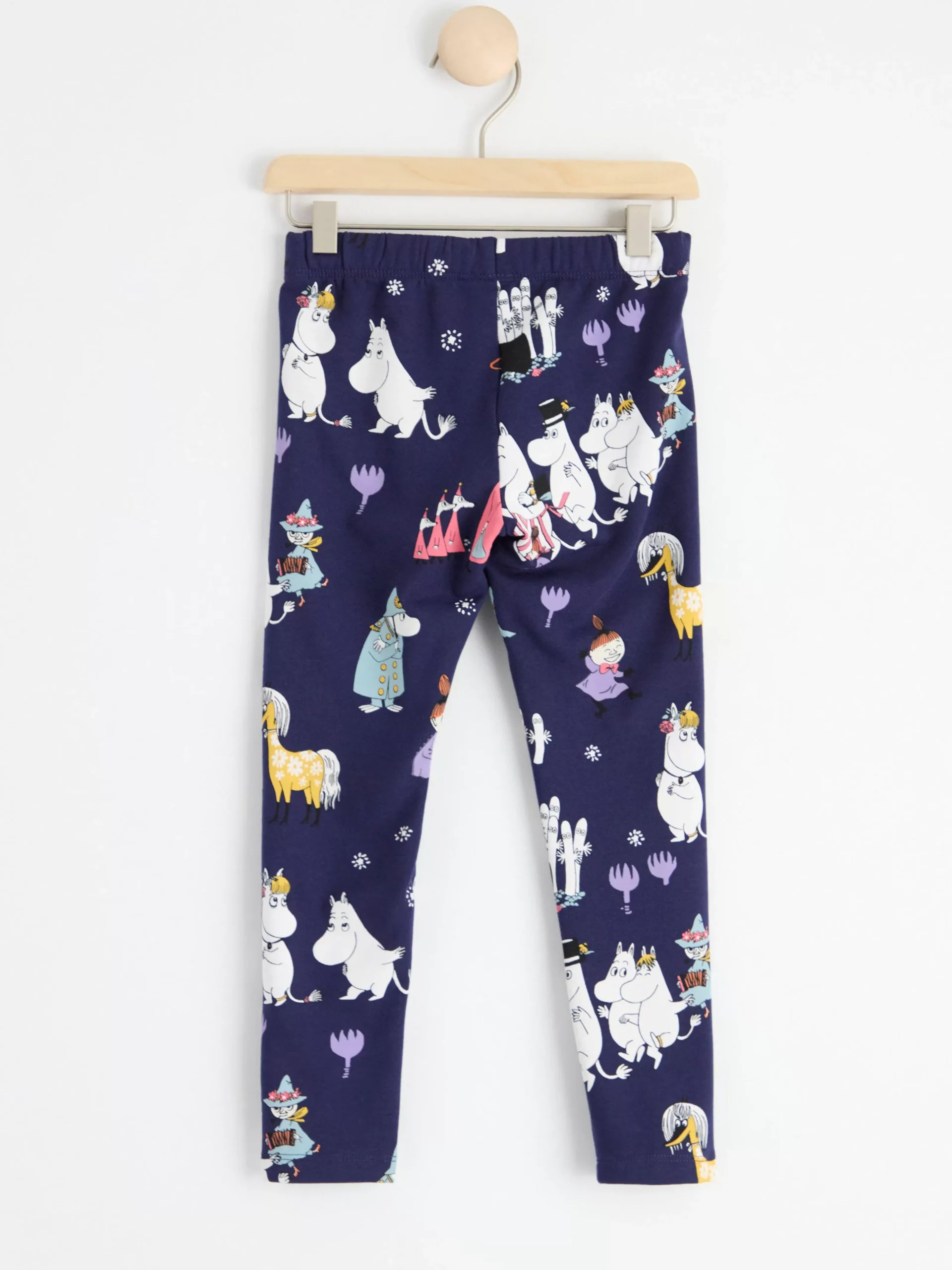 Byxor & Leggings>Lindex Leggings Med Mumin Och Borstad Insida Dark Blue