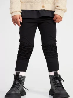 Byxor & Leggings>Lindex Leggings Med Volanger Black