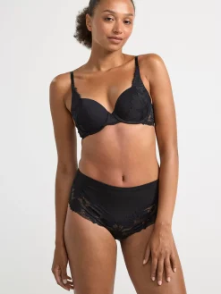 Bh>Lindex Lilja T-Shirt Bh Med Spets Black