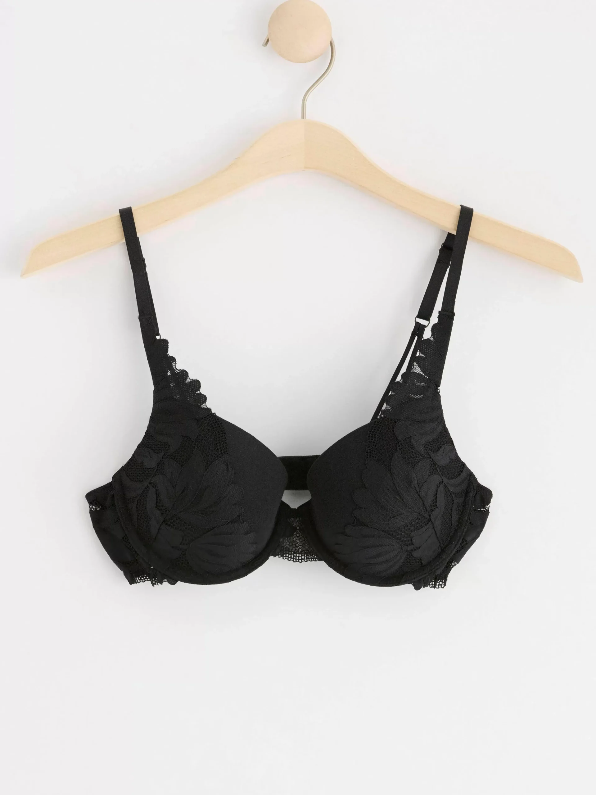 Bh>Lindex Lilja T-Shirt Bh Med Spets Black