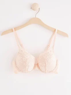 Bh>Lindex Lilja T-Shirt Bh Med Spets Lt Pink