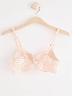 Bh>Lindex Lilja T-Shirt Bh Med Spets Lt Pink