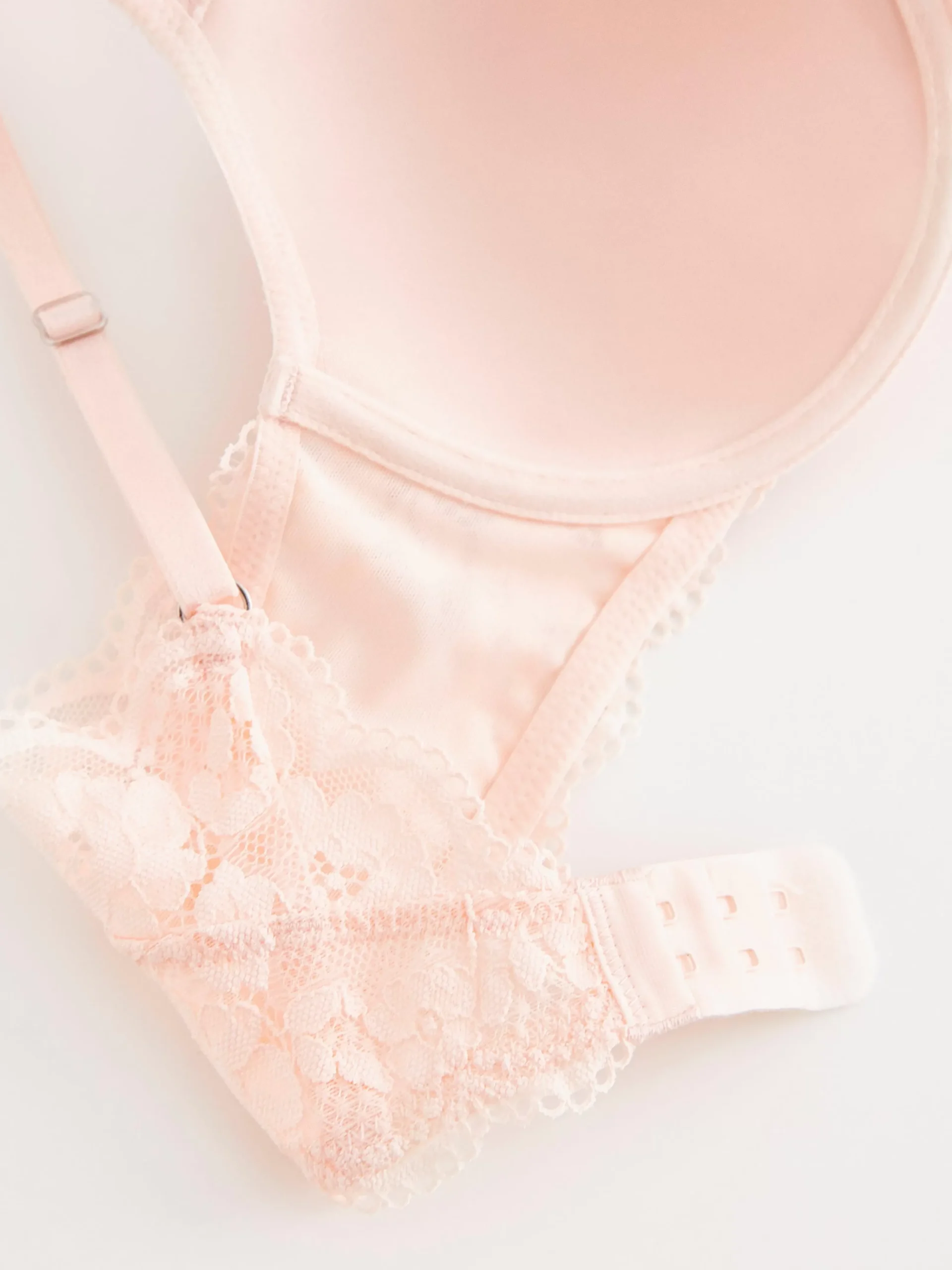 Bh>Lindex Lilja T-Shirt Bh Med Spets Lt Pink