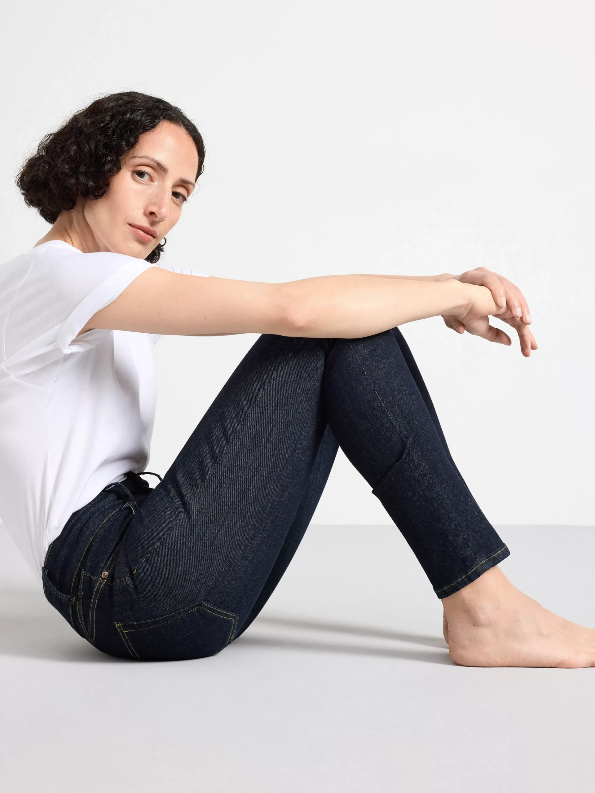 Jeans>Lindex Lilly Bla Slim Fit Shapingjeans Dark Denim