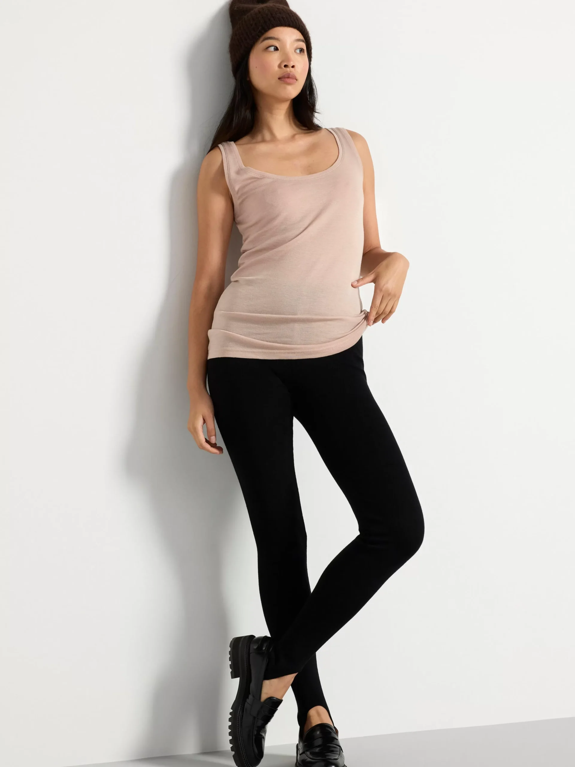 Ullunderställ>Lindex Linne I Merinoull Dusty Beige