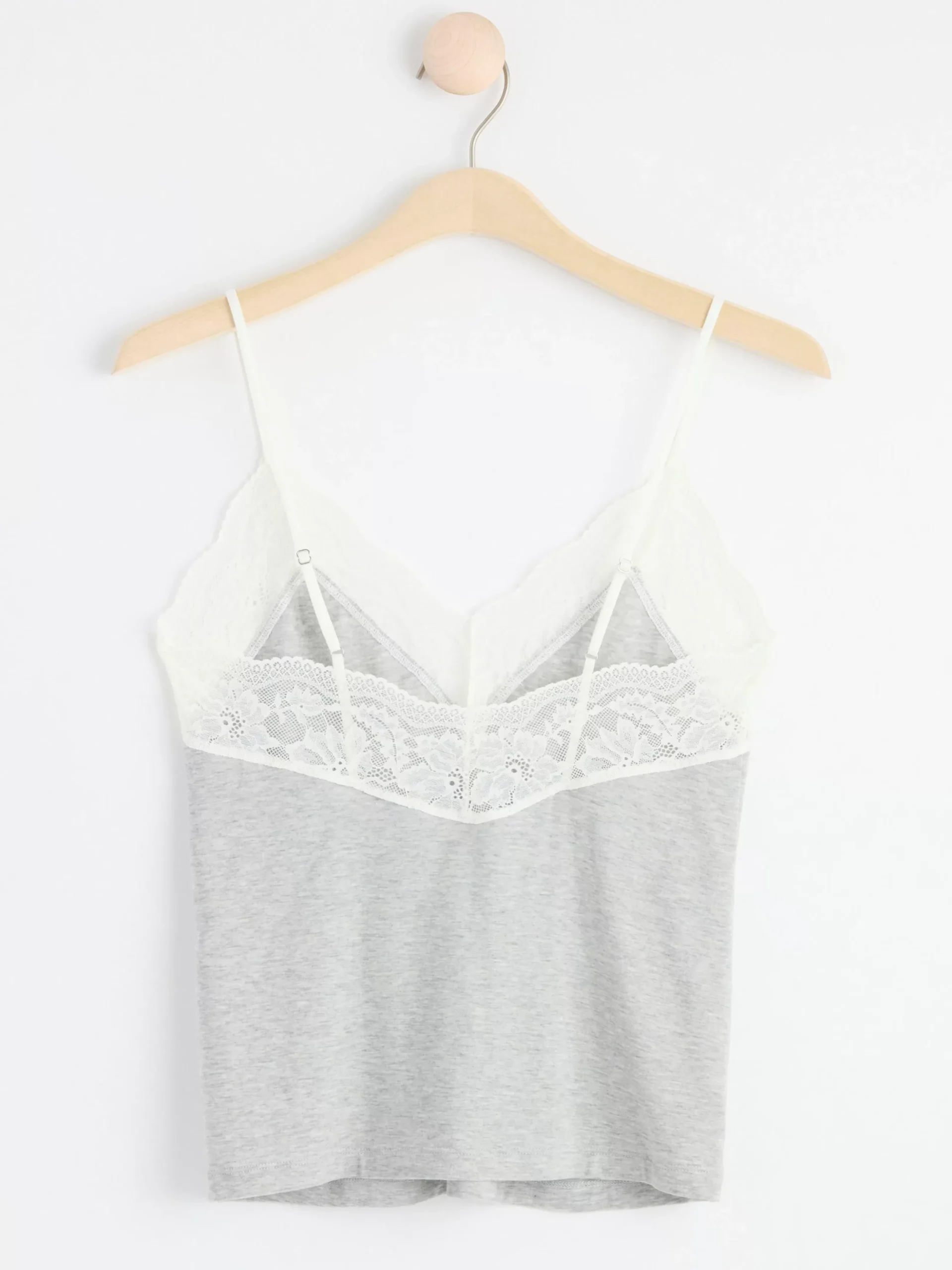 Linnen>Lindex Linne Med Spets Light Grey Melange