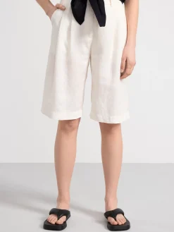 Shorts & Cykelbyxor>Lindex Linneshorts Light White