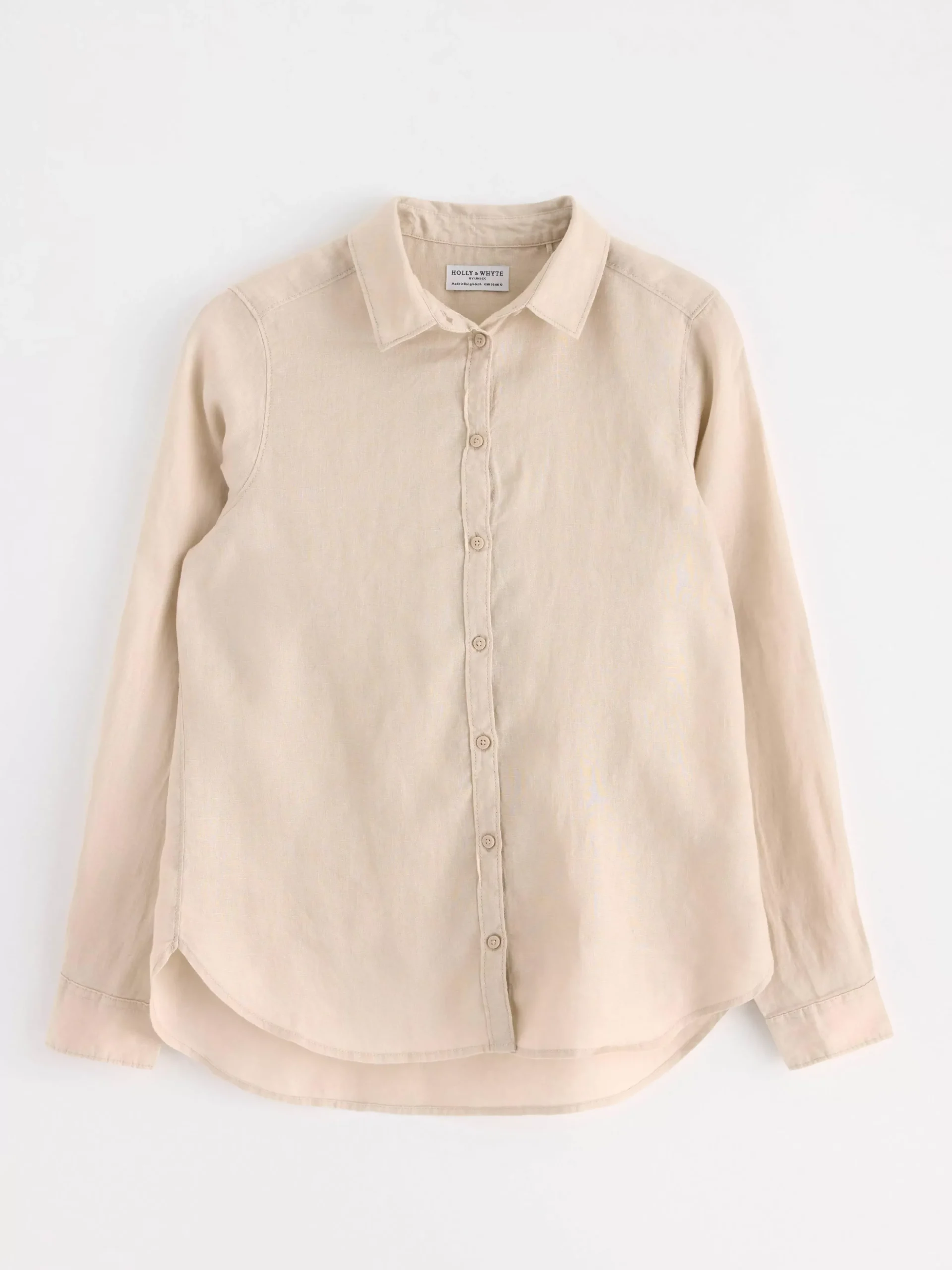 Blusar & Skjortor>Lindex Linneskjorta Light Beige