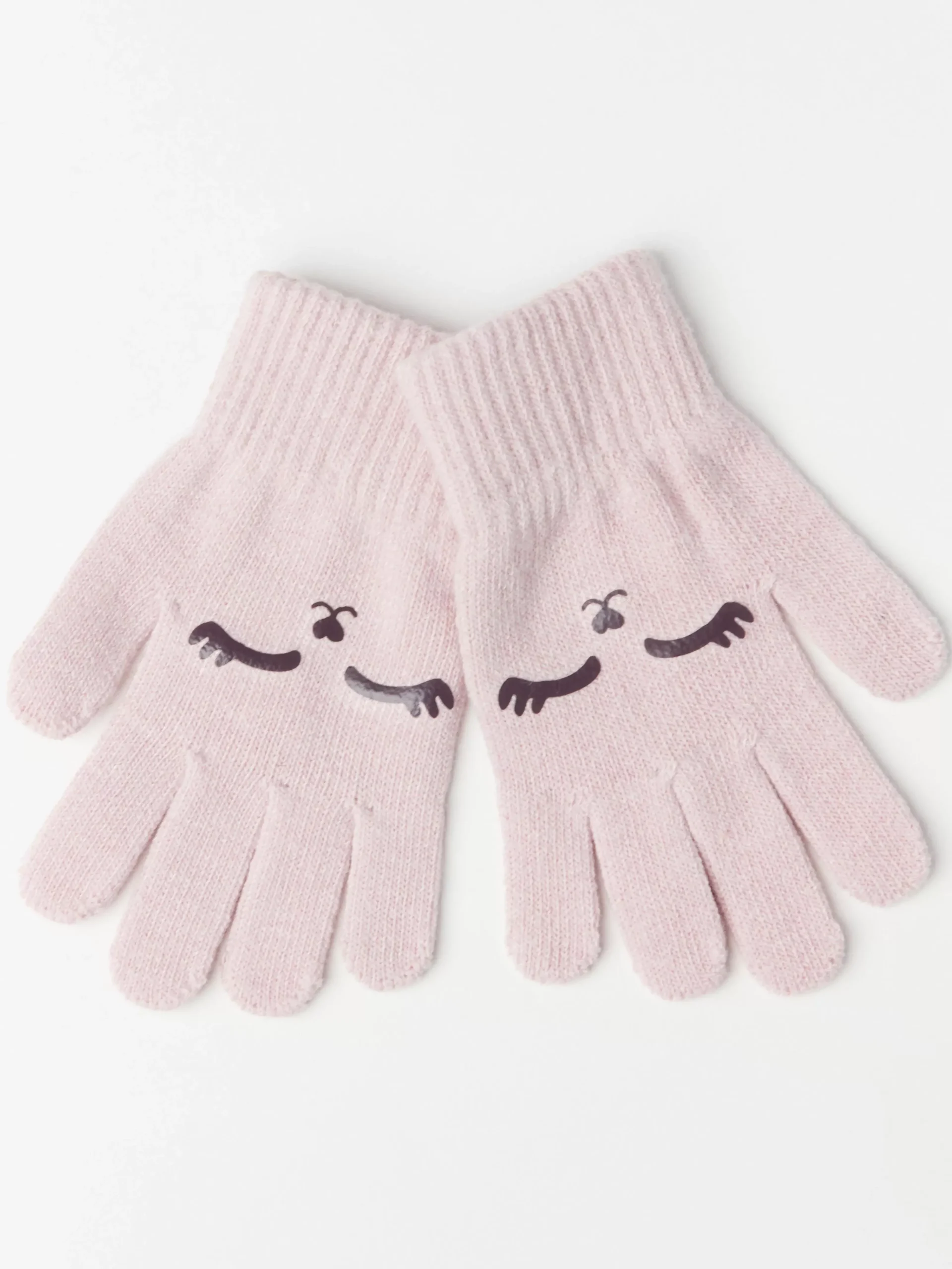 Accessoarer>Lindex Magiska Vantar Med Kattryck Light Dusty Pink