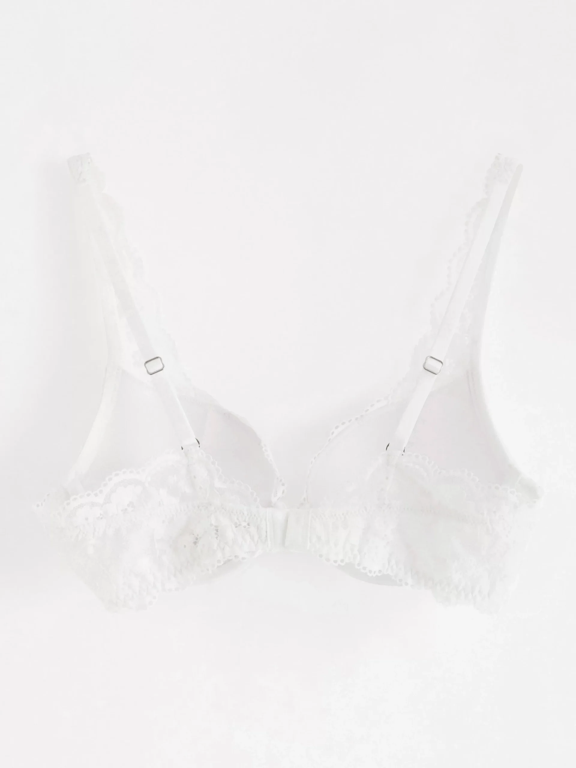 Bh>Lindex Malva Push-Up Bh Med Spets White