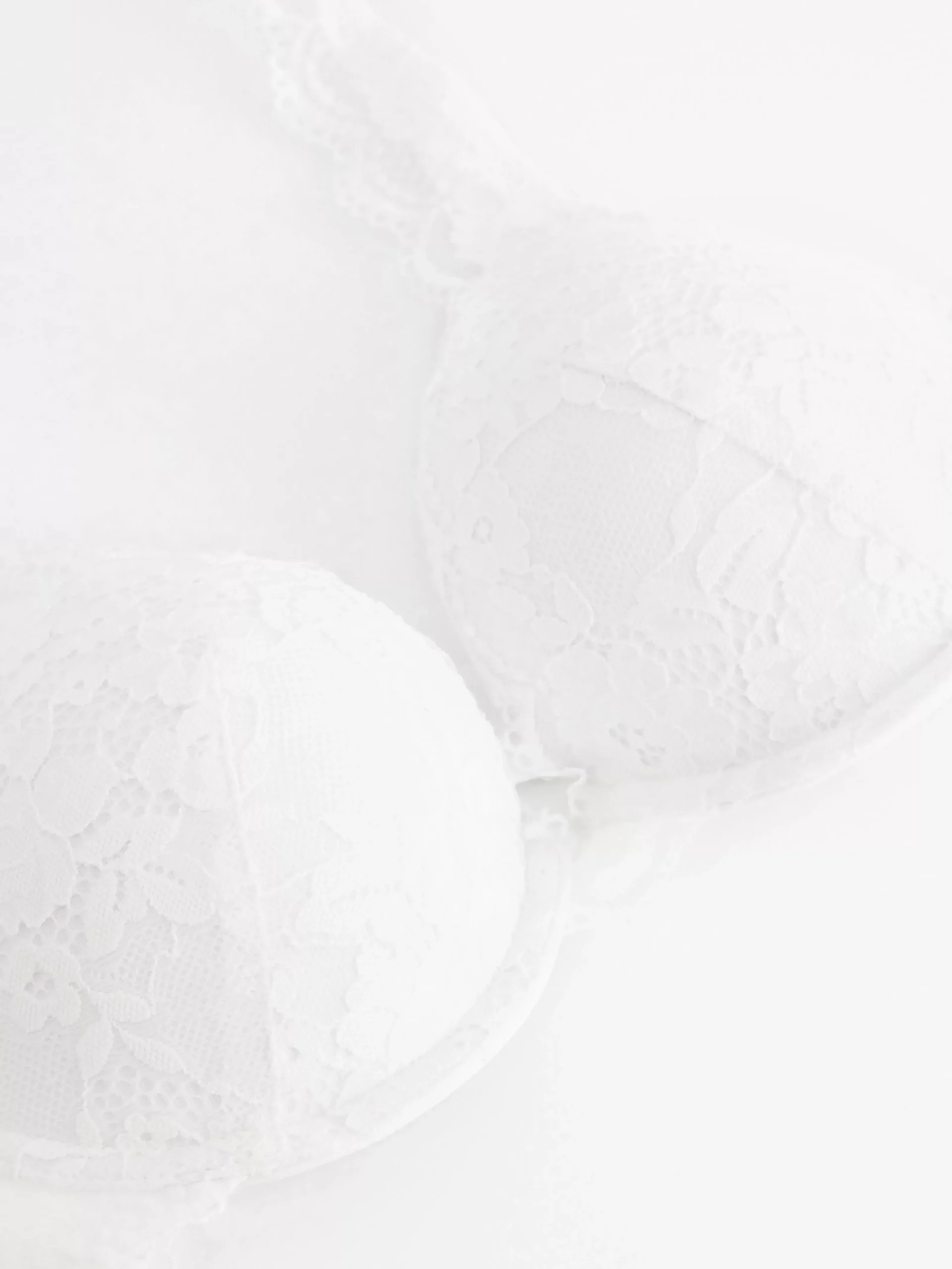 Bh>Lindex Malva Push-Up Bh Med Spets White