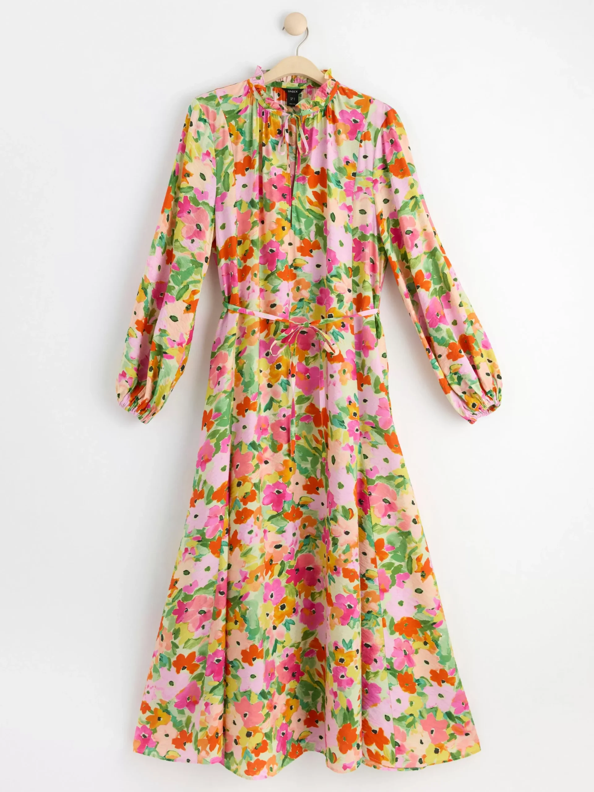 Klänningar>Lindex Maxiklanning Med Ballongarm Pink