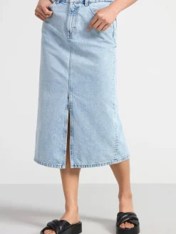 Kjolar>Lindex Midikjol I Denim