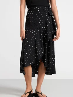 Kjolar>Lindex Midikjol I Omlottmodell Black