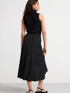 Kjolar>Lindex Midikjol I Omlottmodell Black