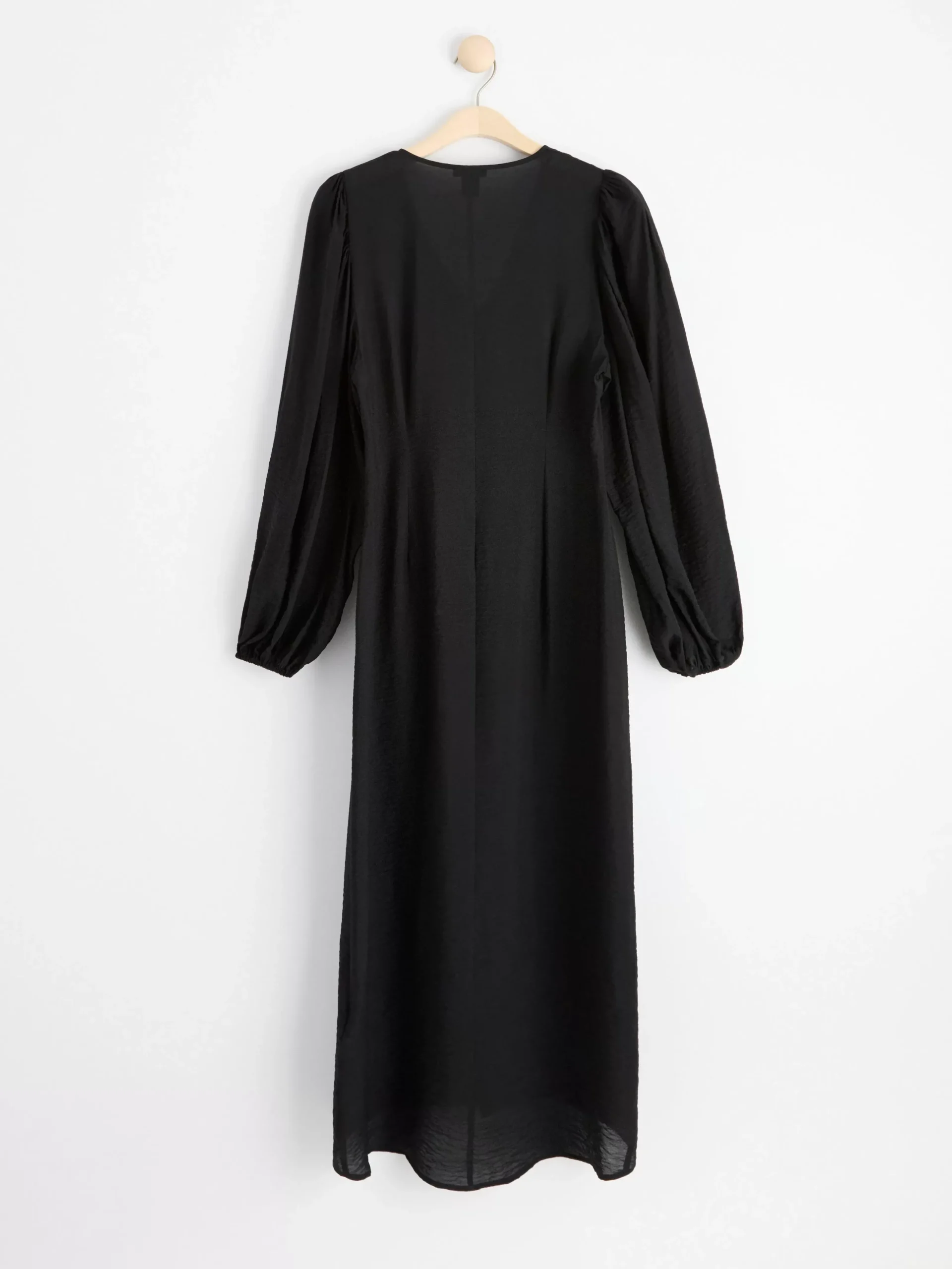 Klänningar>Lindex Midiklanning Med Puffarm Black