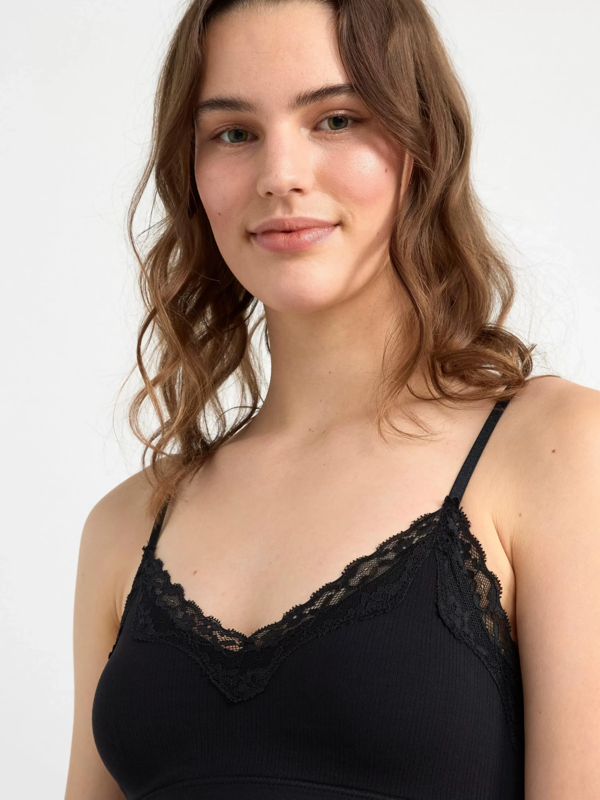 Bh>Lindex Mjuk Bh Med Spets Black