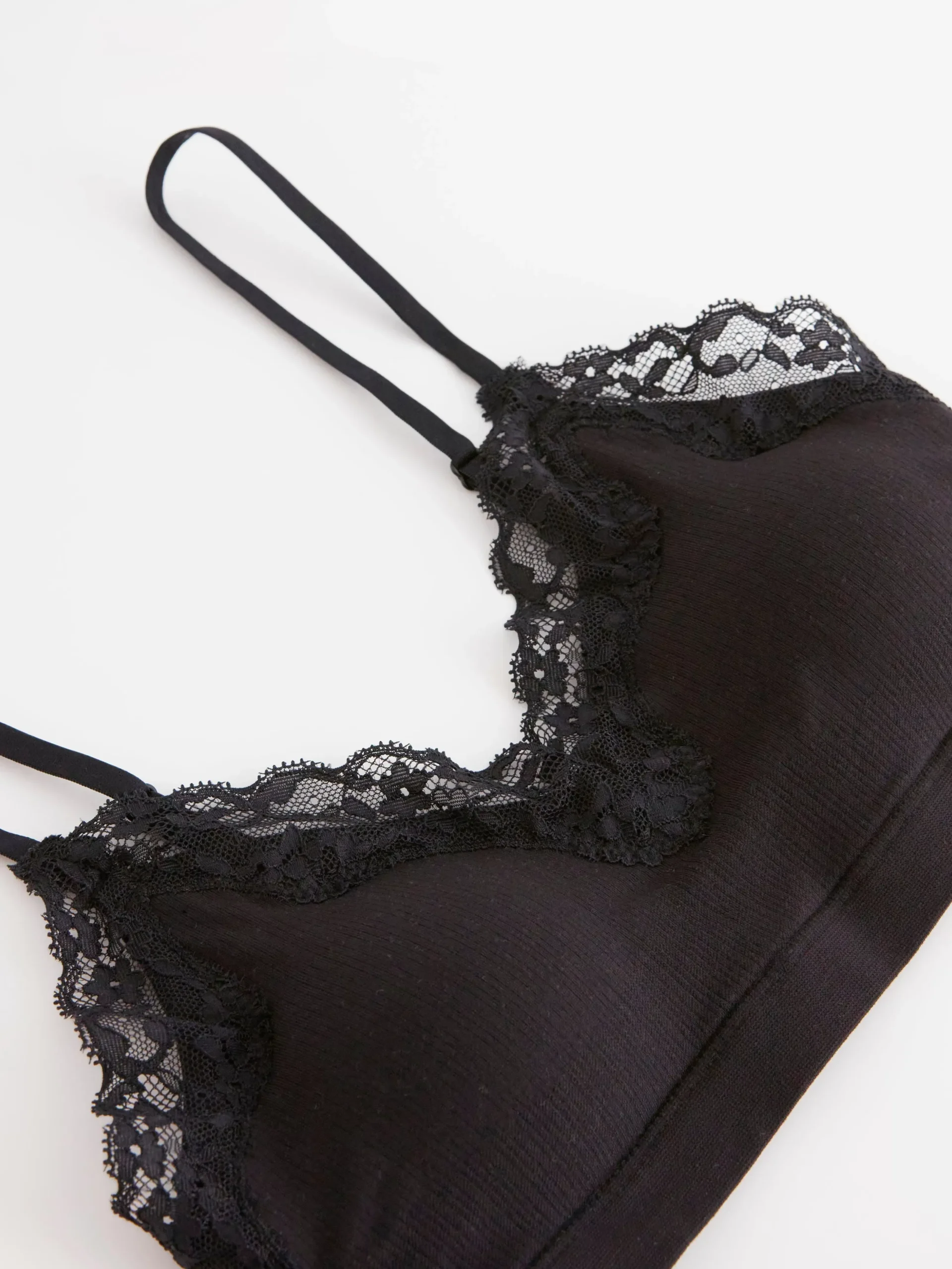 Bh>Lindex Mjuk Bh Med Spets Black