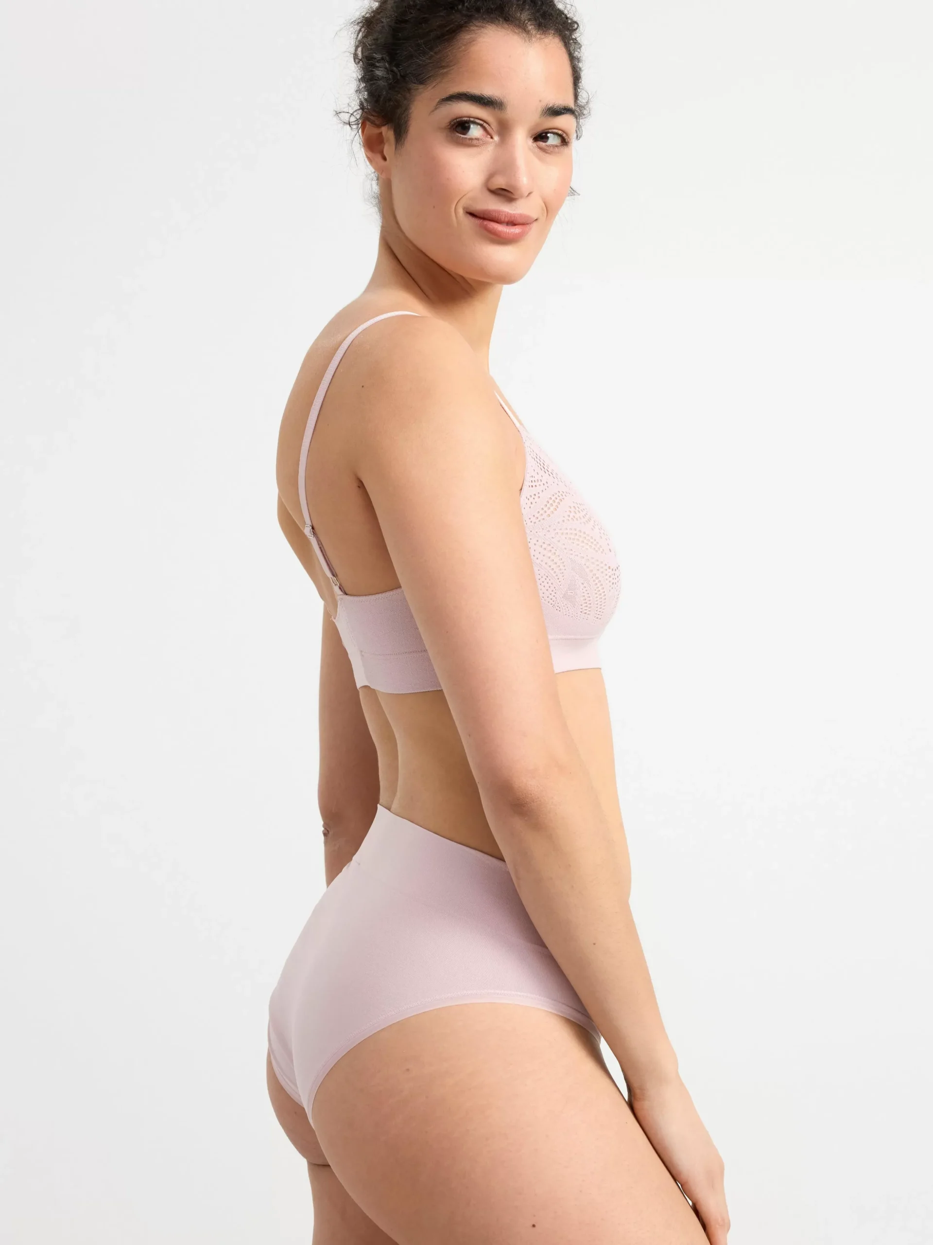 Bh>Lindex Mjuk Inntrix-Spetsbeha Utan Sommar Light Dusty Pink