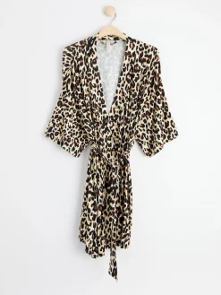 Nattplagg>Lindex Mjuk Kimono I Trika Black