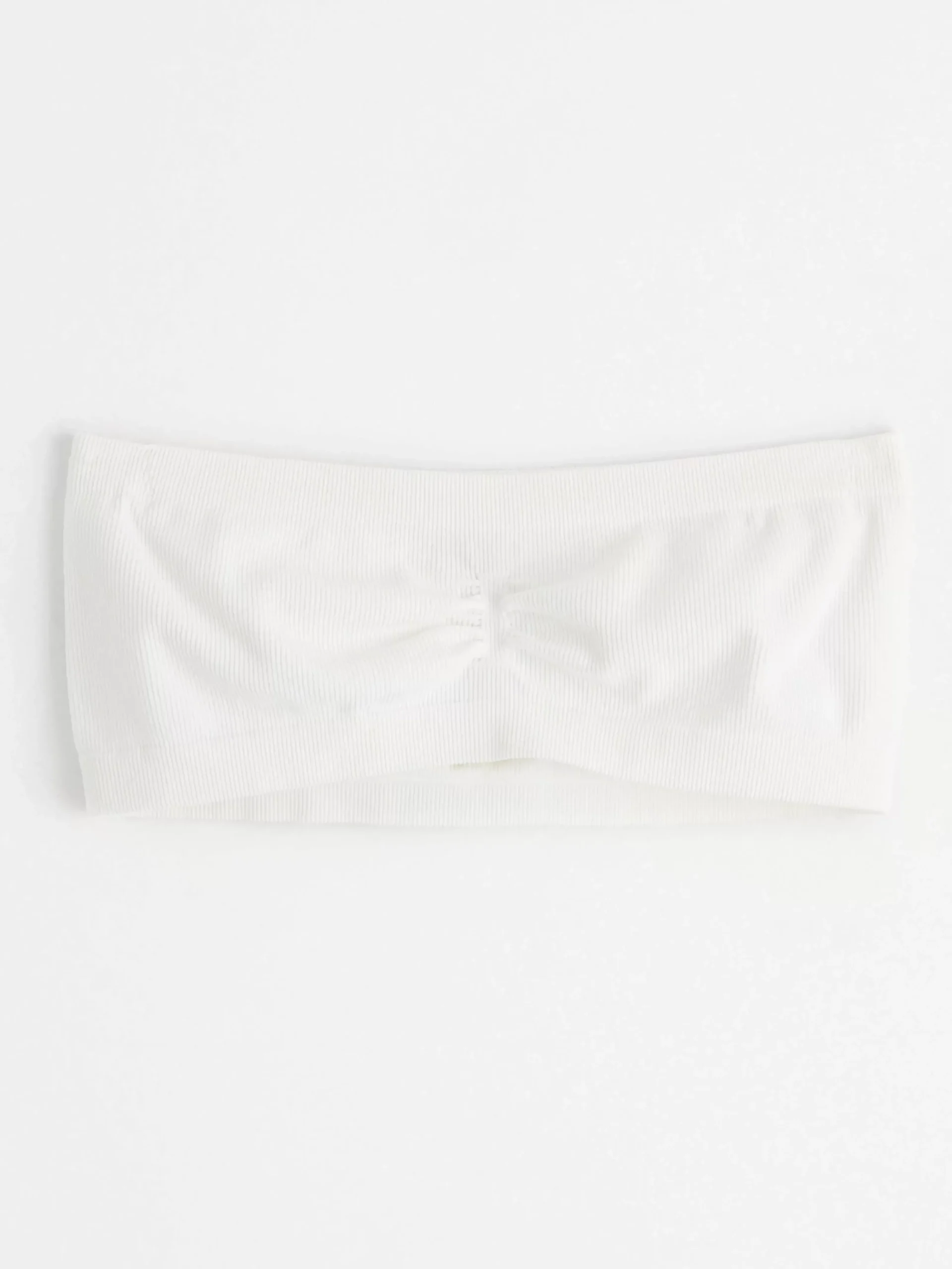 Bh>Lindex Mjuk Seamless Ribbad Bandeau Bh White