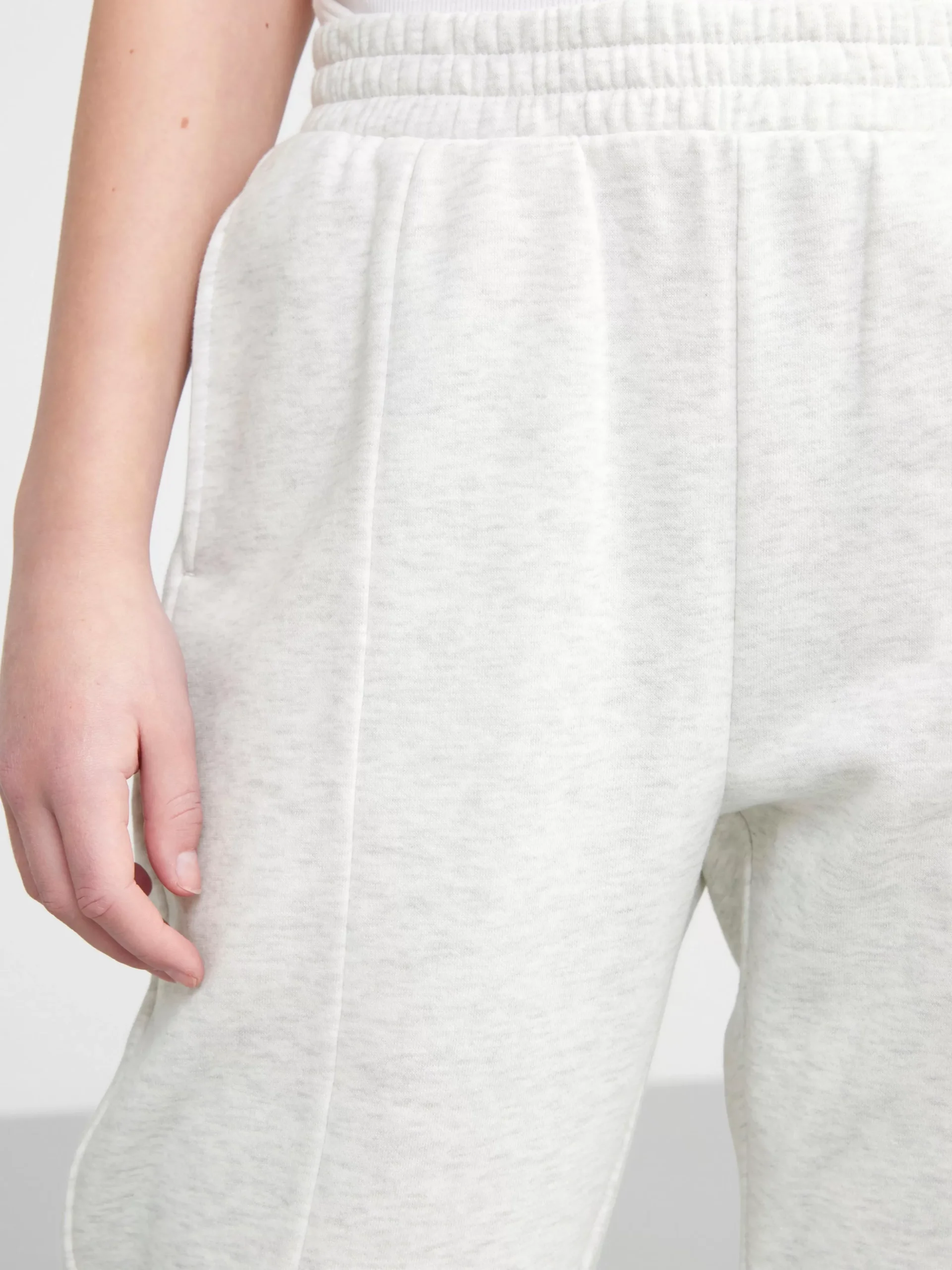 Byxor & Leggings>Lindex Mjukisbyxor Med Borstad Insida Light Grey Melange