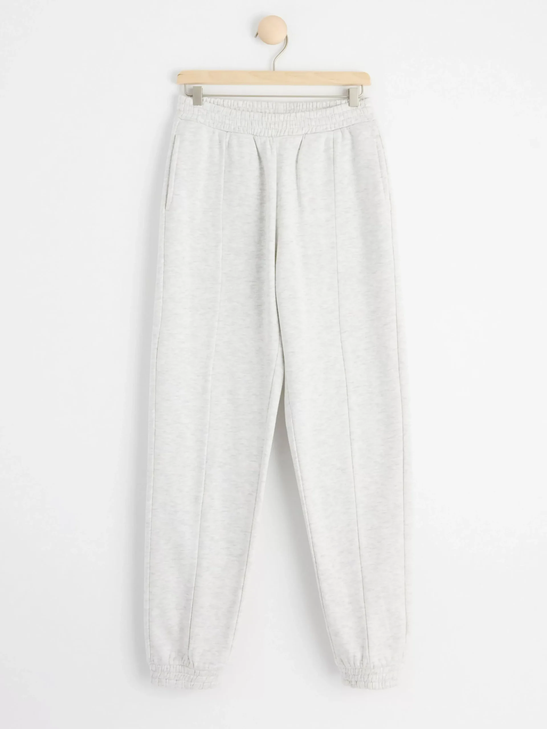 Byxor & Leggings>Lindex Mjukisbyxor Med Borstad Insida Light Grey Melange