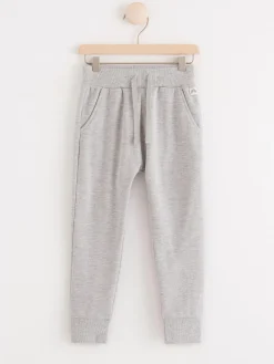 Byxor & Leggings>Lindex Mjukisbyxor Med Borstad Insida Light Grey Melange
