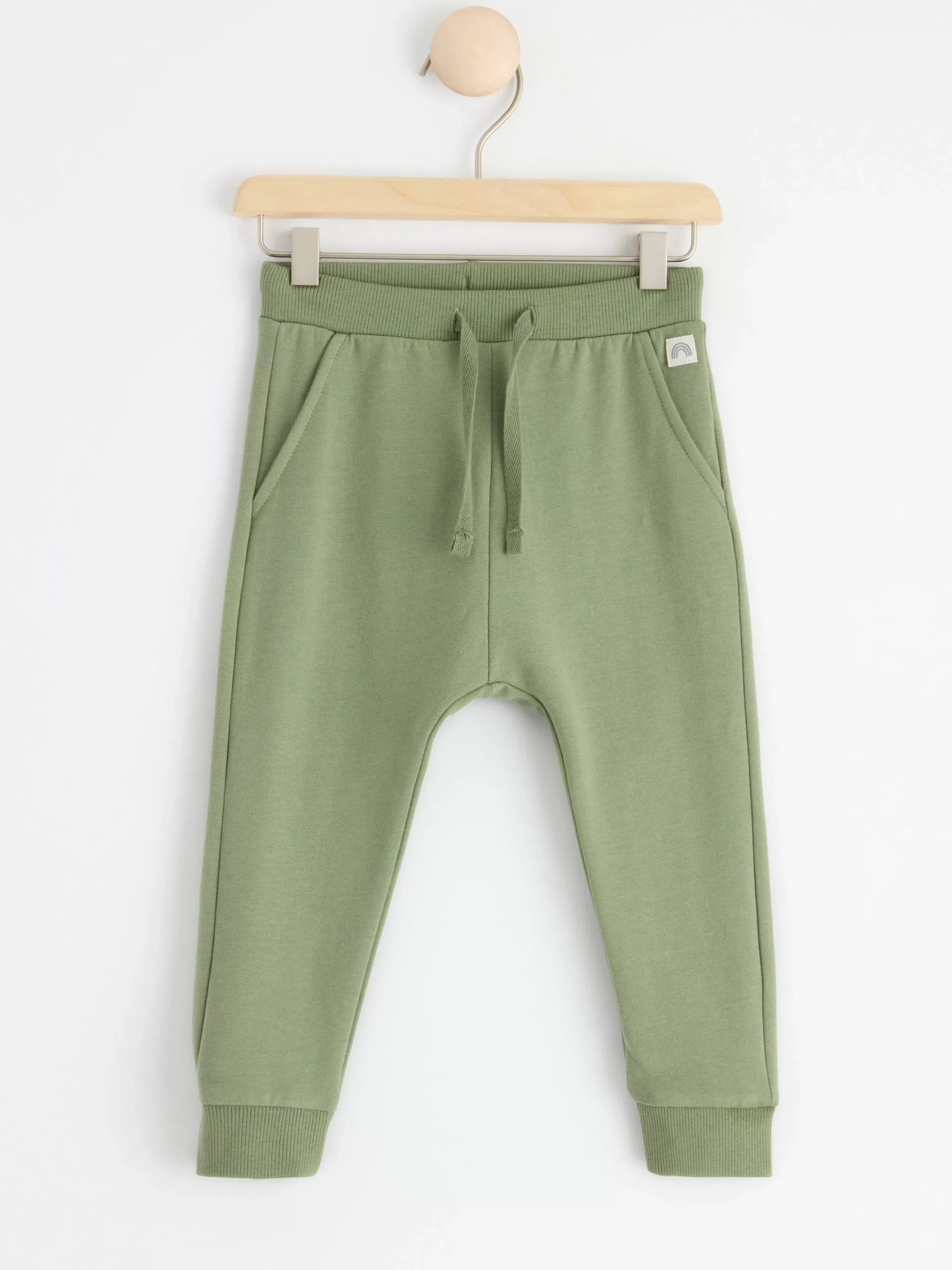 Byxor & Leggings>Lindex Mjukisbyxor Med Borstad Insida Dusty Green