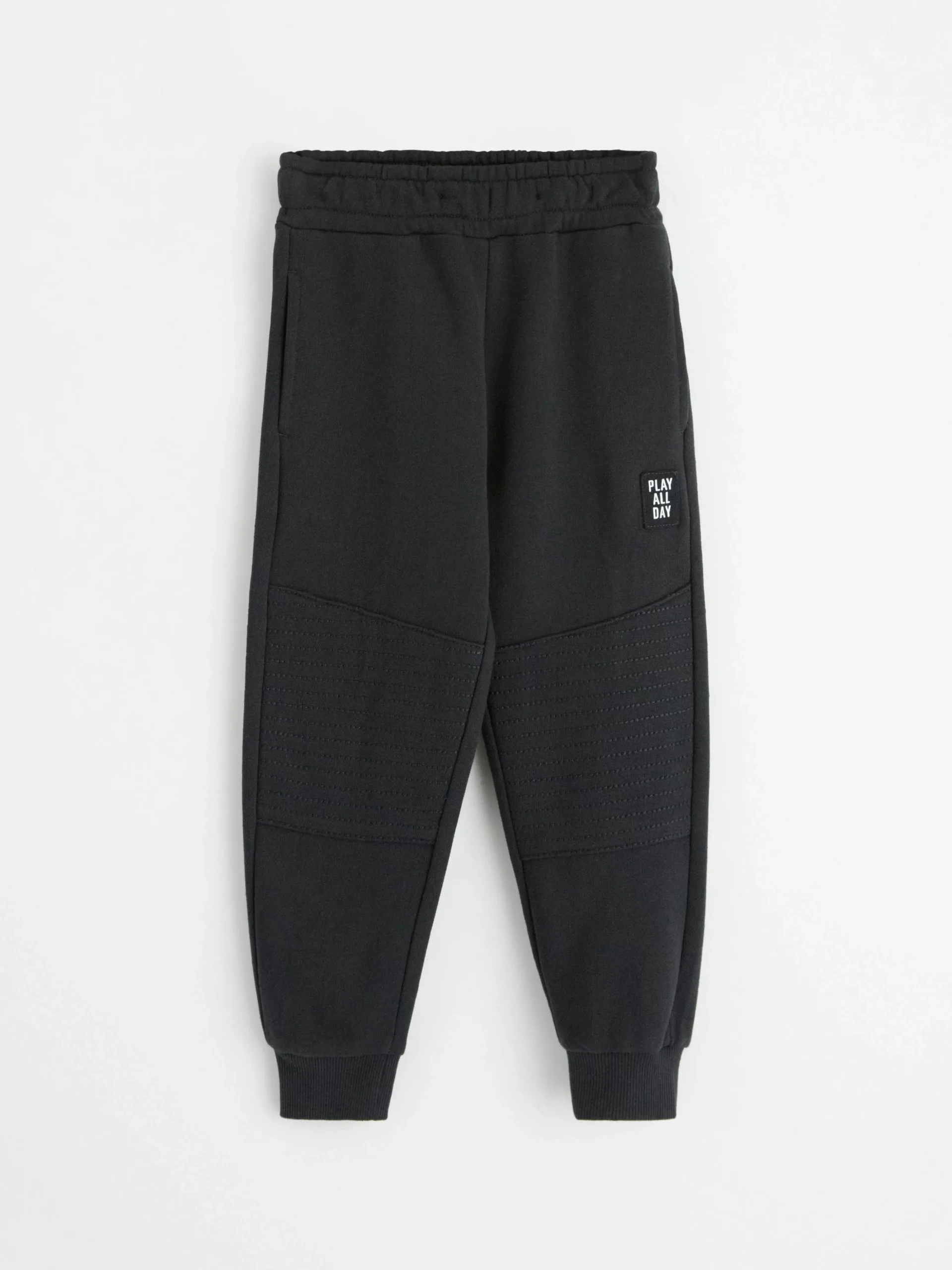 Byxor & Leggings>Lindex Mjukisbyxor Med Forstarkta Knan Off Black