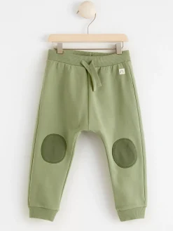 Byxor & Leggings>Lindex Mjukisbyxor Med Runda Knalappar Dusty Green