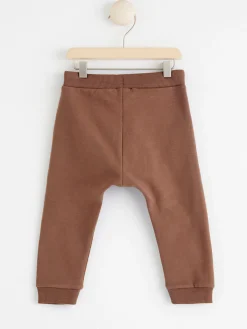 Byxor & Leggings>Lindex Mjukisbyxor Med Runda Knalappar Brown