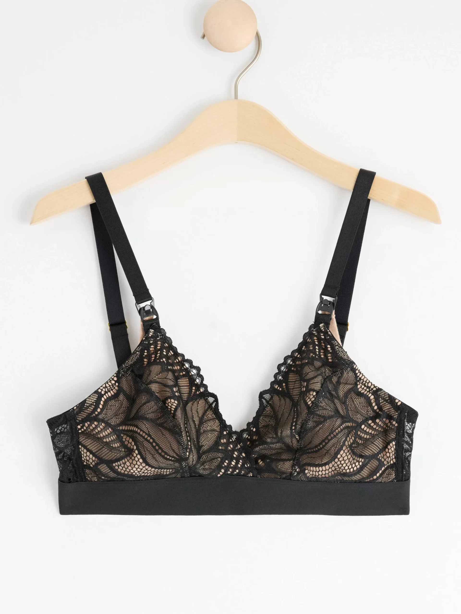 Bh>Lindex Mom Amnings Bh Med Spets Black