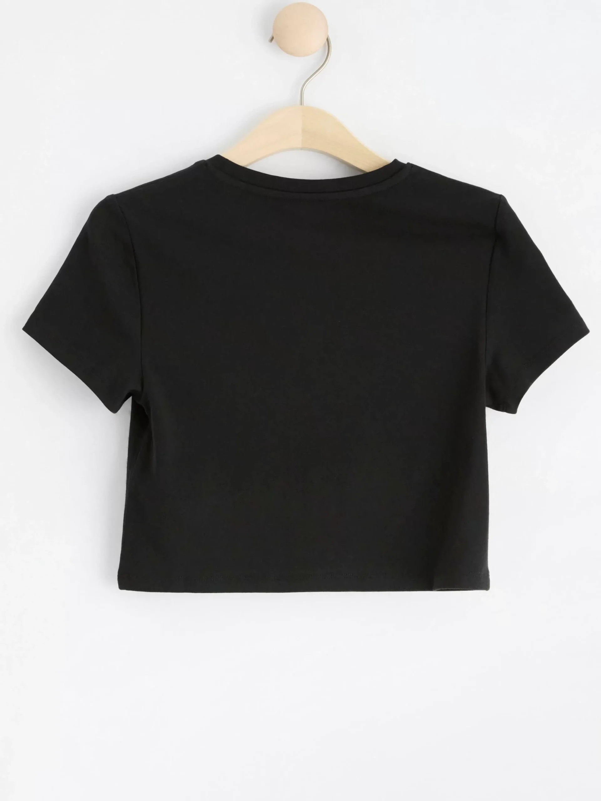 Toppar & T-Shirts>Lindex Mom Kortarmad Croppad Topp Black