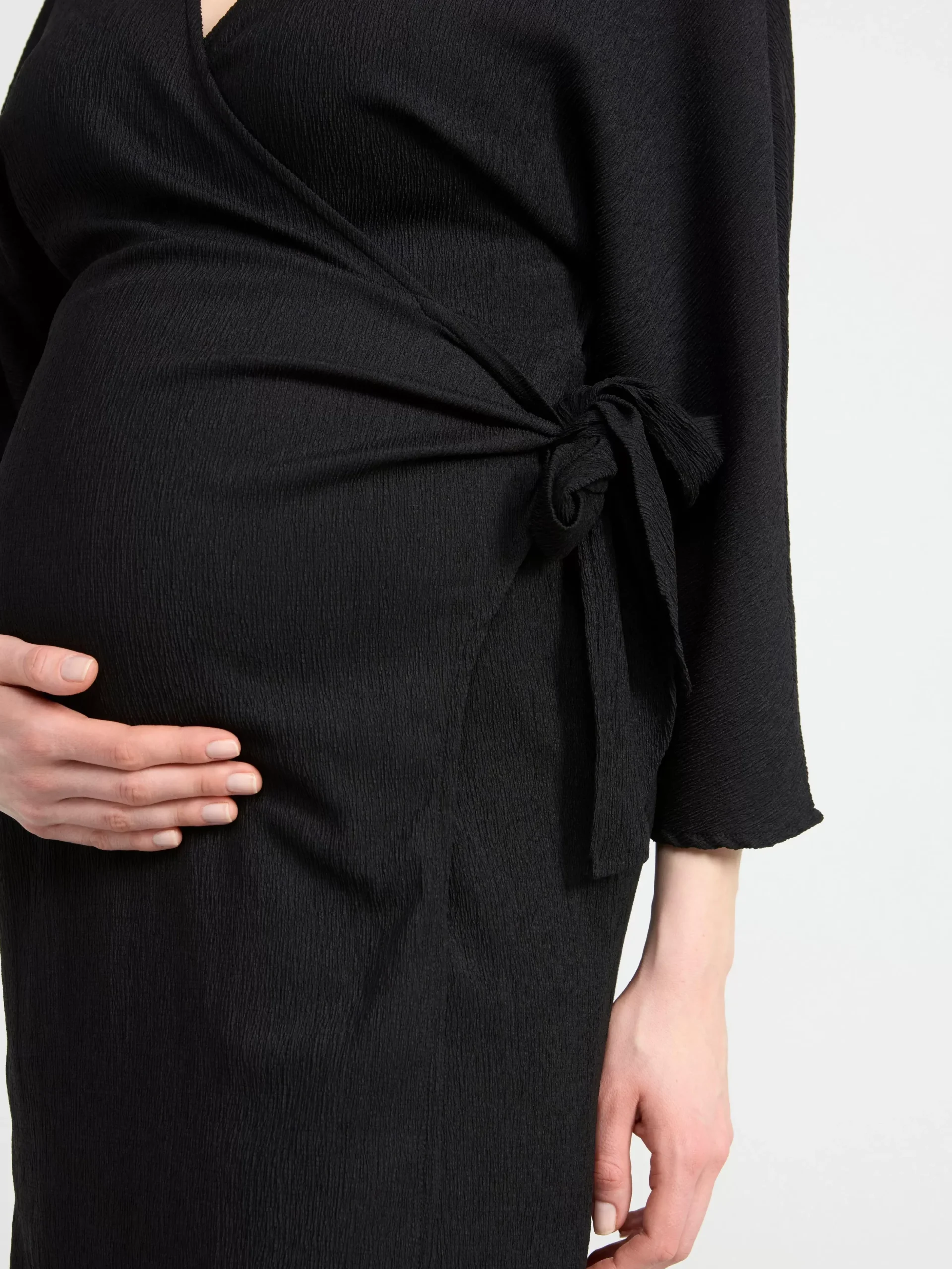 Klänningar>Lindex Mom Omlottklanning Black