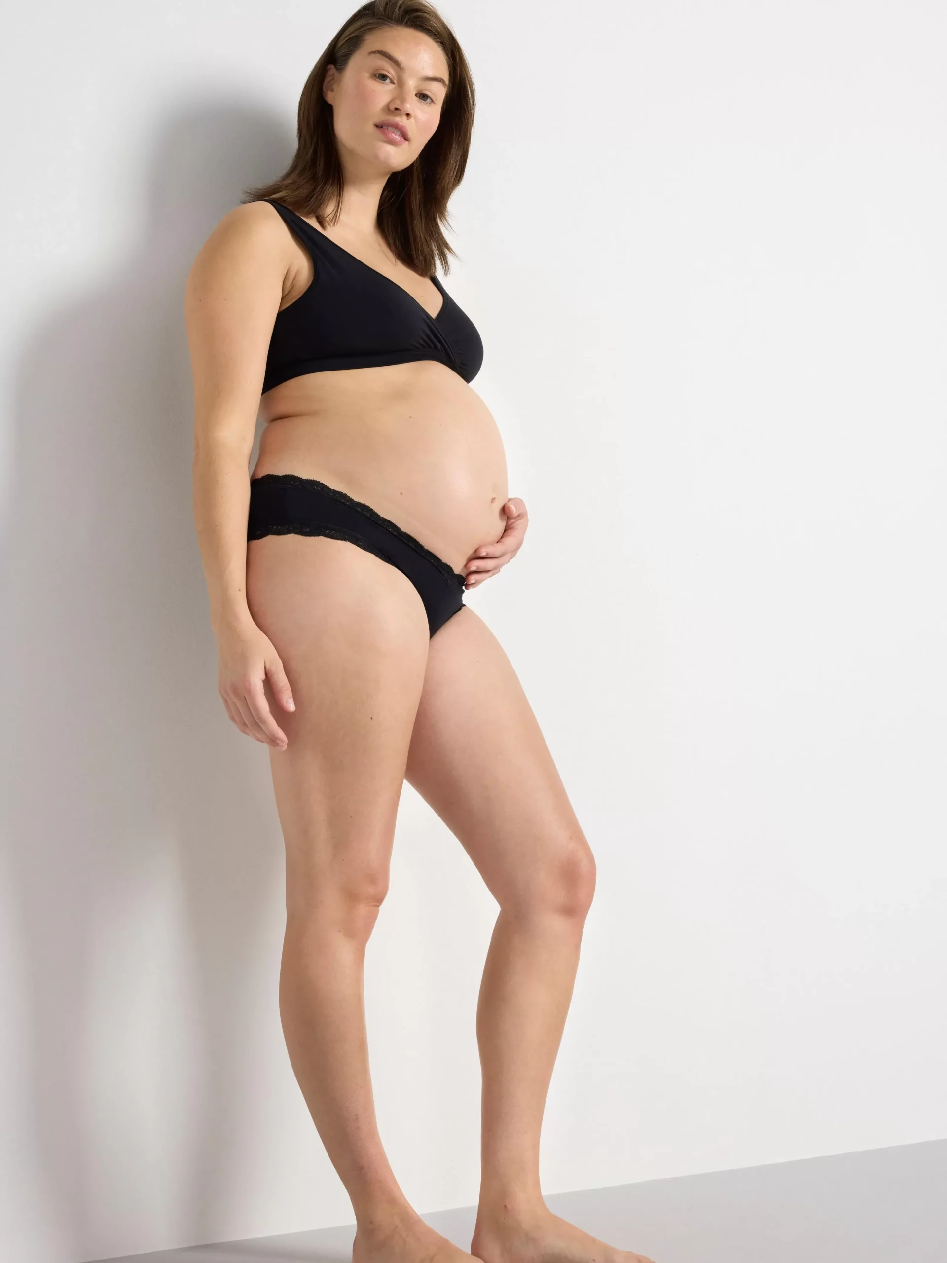 Mammaunderkläder>Lindex Mom 3-Pack Brazilian Trosa Med Lag Midja Dusty Pink