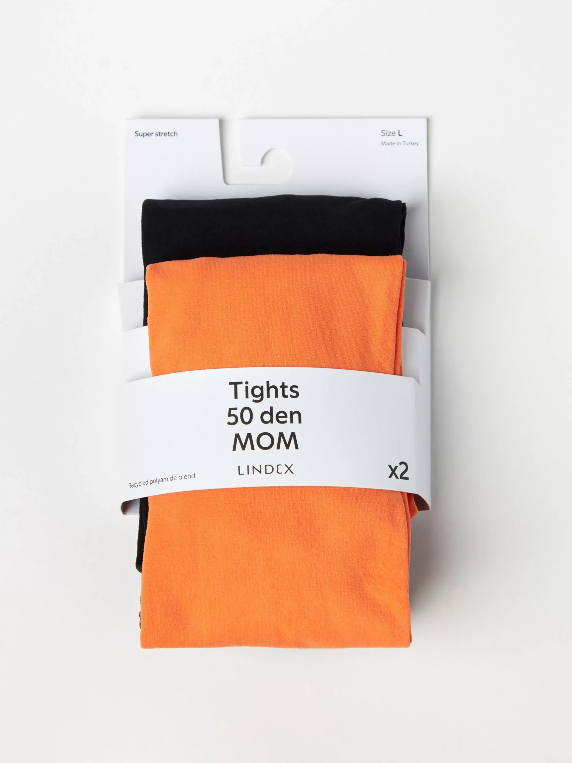 Mammaunderkläder>Lindex Mom 2-Pack Matta Strumpbyxor 50 Denier Light Orange