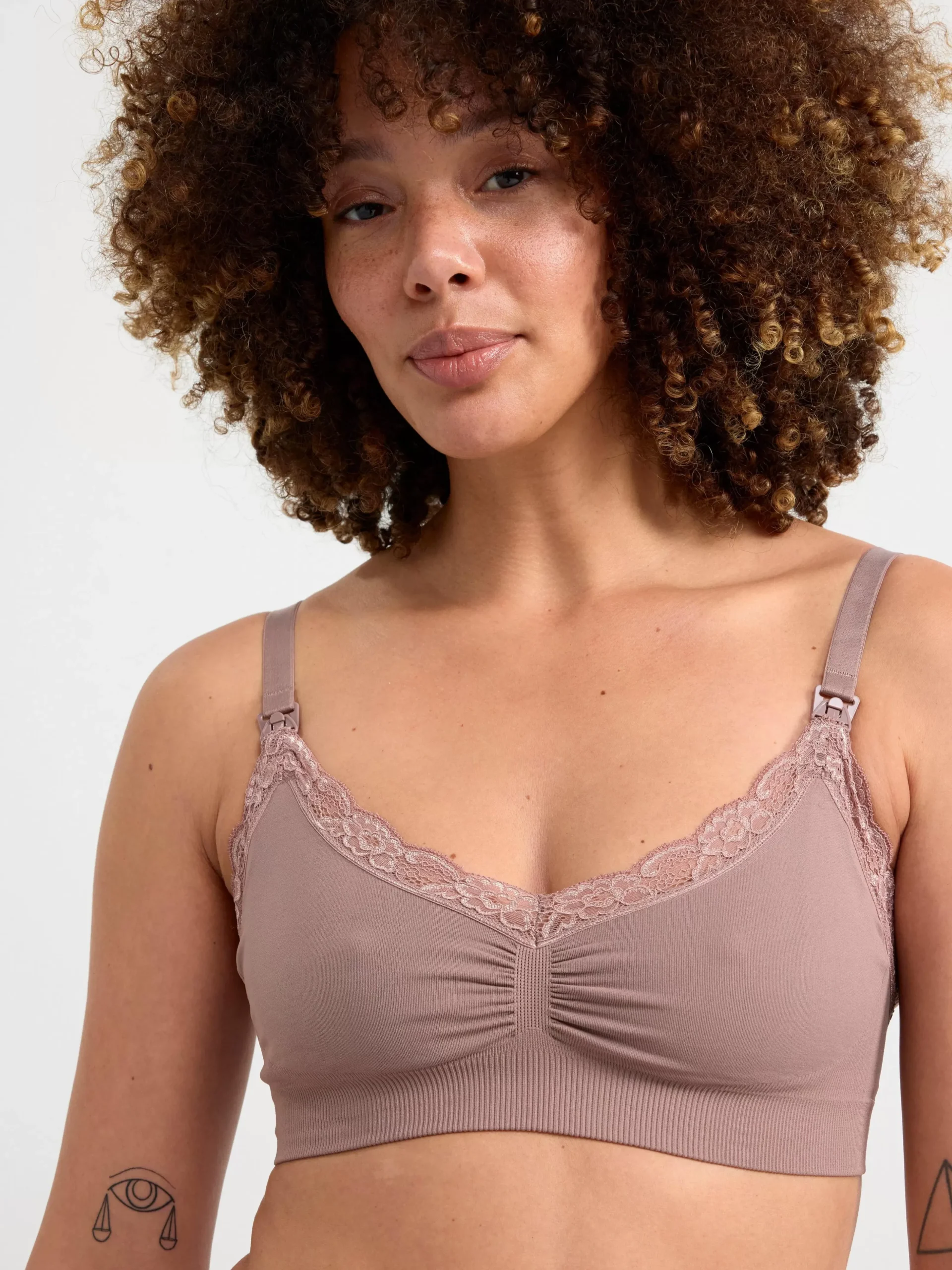 Bh>Lindex Mom 2-Pack Seamless Amnings Bh Light Dusty Lilac