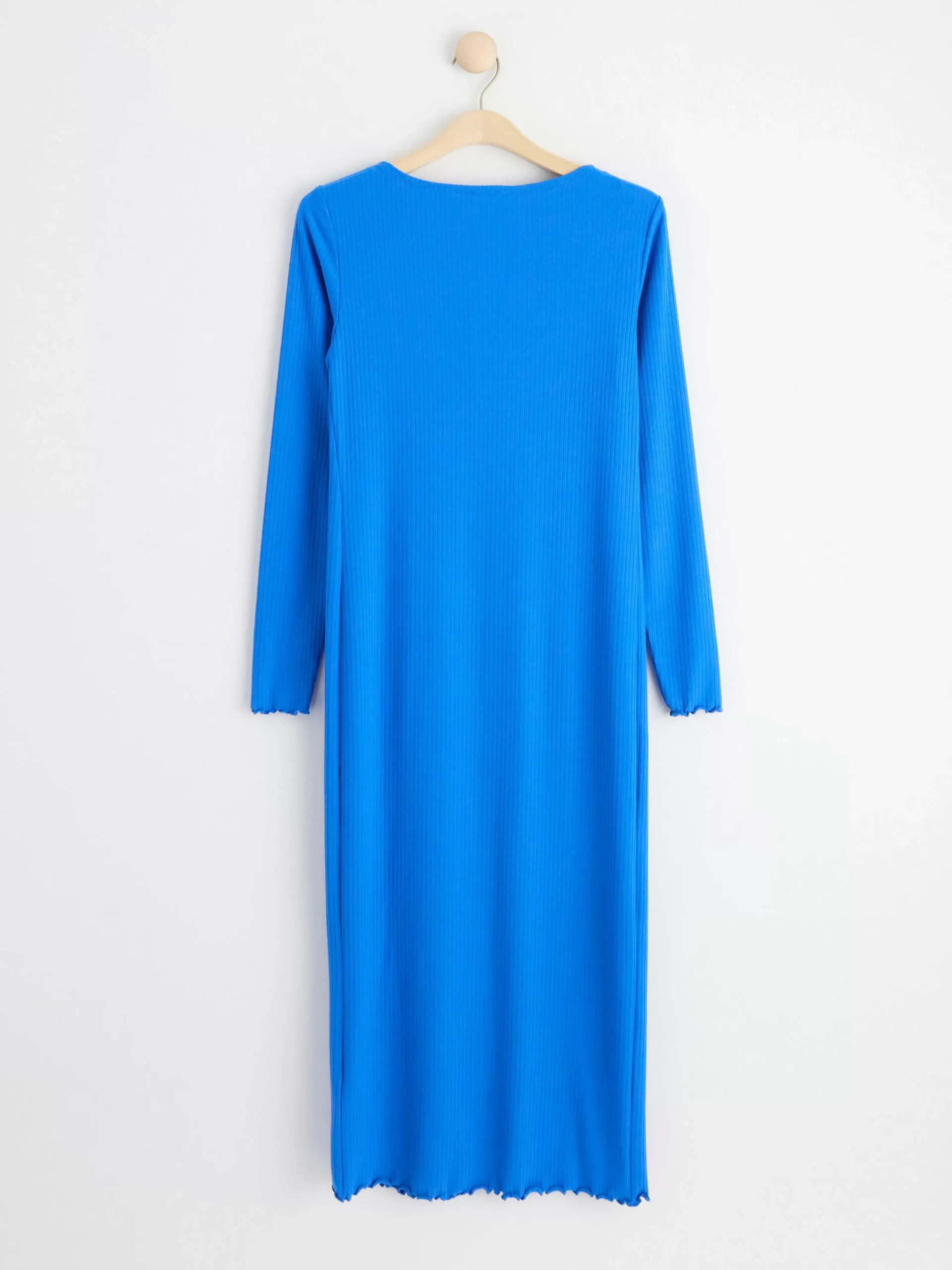 Klänningar>Lindex Mom Ribbad Trikaklanning Med Lang Arm Blue