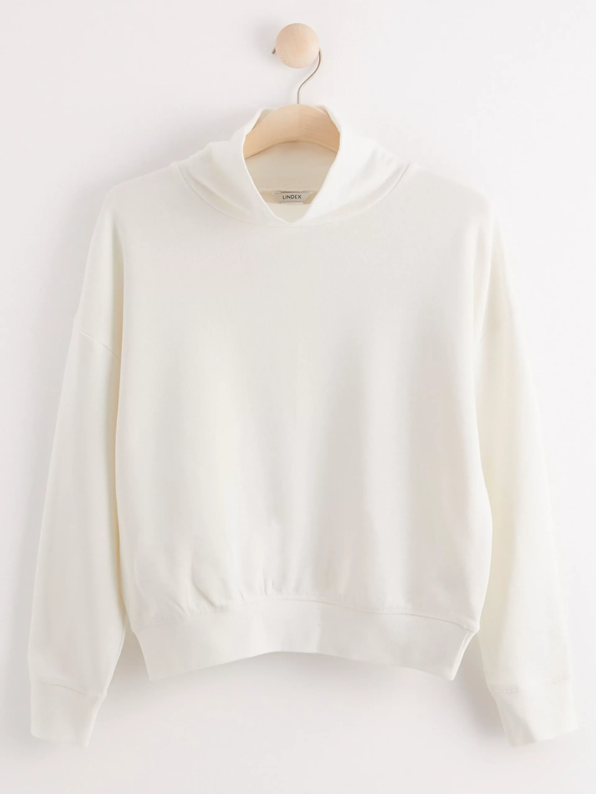 Toppar & T-Shirts>Lindex Mom Sweatshirt Med Halvpolo Light Dusty White